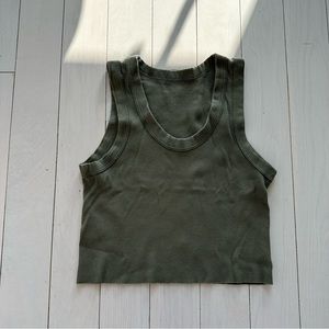 Green Brandy Melville cropped tank top